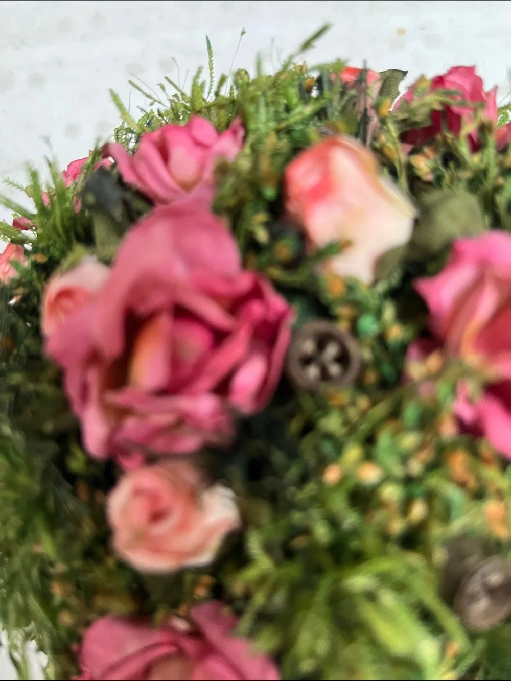 Artificial Pink Rose Topiary Tree